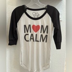 Chaser brand 3/4 length sleeve tee “mom calm” size xs